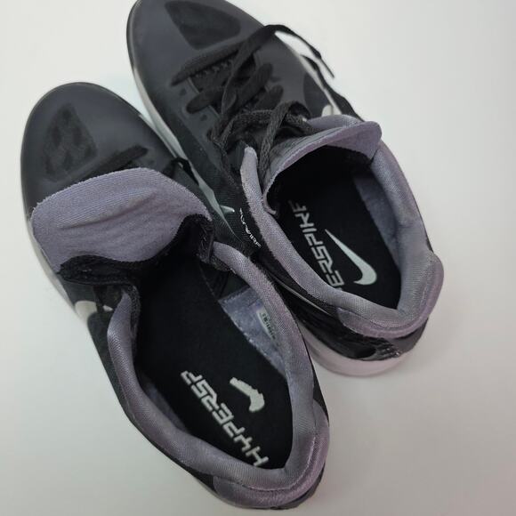 Nike Zoom 10.5 Volly Hyperspike volleyball Shoes BlacknSilver logo accent Active - Picture 9 of 14